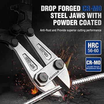 WORKPRO 14" Bolt Cutter with Bi-Material Grip for Tough Cutting