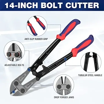 WORKPRO 14" Bolt Cutter with Bi-Material Grip for Tough Cutting
