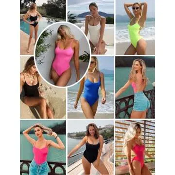 Stylish ZAFUL Ribbed One Piece Swimsuit for Women