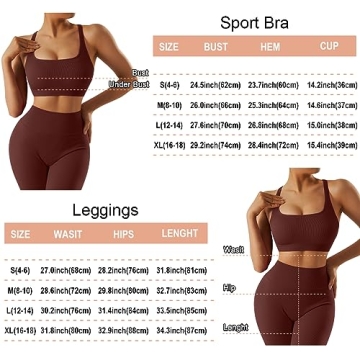 OMKAGI Seamless Ribbed Workout Set for Women - Black