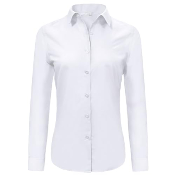 Ruisin Women's Soft Wrinkle-Free Button Down Shirts - Formal Dress Blouses