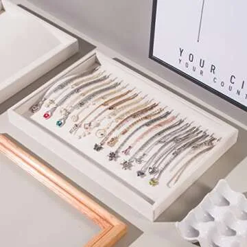 Pengup Stackable Jewelry Organizer Trays for Necklaces