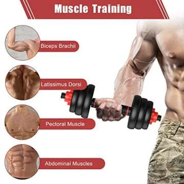 PINROYAL Adjustable Dumbbell Set 88LB - Versatile Weight System