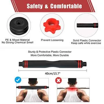 PINROYAL Adjustable Dumbbell Set 88LB - Versatile Weight System