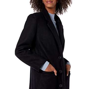 Amazon Essentials Women's Oversized Plush Button-Front Coat