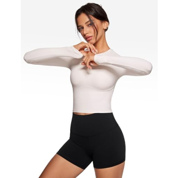 INGIA Womens Long Sleeve Crop Yoga Shirt - Comfort Meets Style