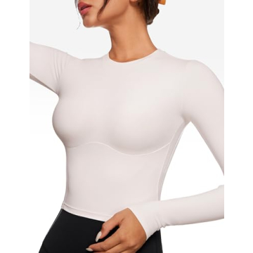 INGIA Womens Long Sleeve Crop Yoga Shirt - Comfort Meets Style