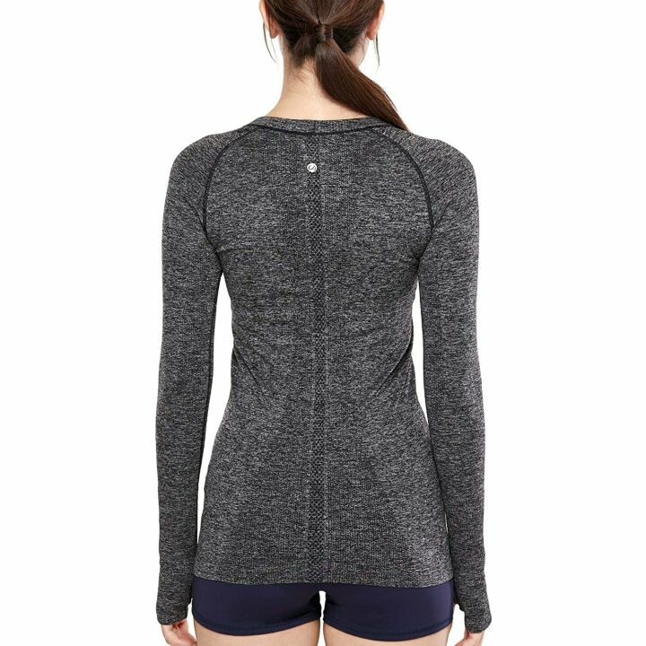 CRZ YOGA Women's Seamless Long Sleeve Running Shirt