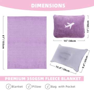 Nenolix 3 in 1 Travel Blanket Pillow Set for Ultimate Comfort