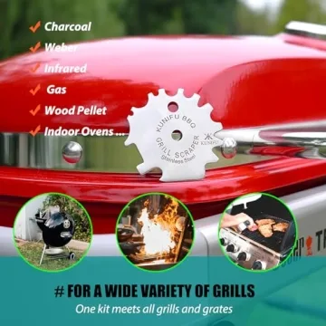 KUNIFU Bristle-Free BBQ Grill Scraper - Perfect Gift