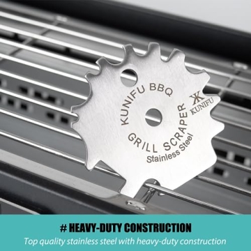KUNIFU Bristle-Free BBQ Grill Scraper - Perfect Gift
