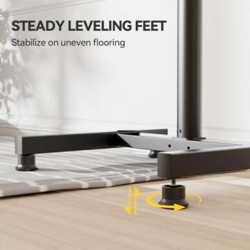 Adjustable Portable TV Floor Stand for 13-50 Inch TVs