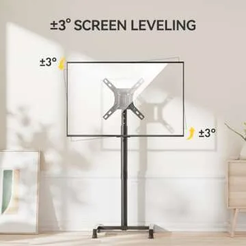 Adjustable Portable TV Floor Stand for 13-50 Inch TVs