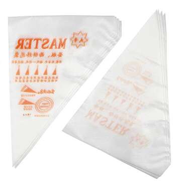 MyLifeUNIT Disposable Cream Pastry Bag Cake Icing Piping Decorating Tool, 100PCS, 14 Inch