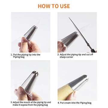 MyLifeUNIT Disposable Cream Pastry Bag Cake Icing Piping Decorating Tool, 100PCS, 14 Inch