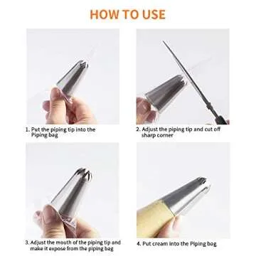 MyLifeUNIT Cream Pastry Bags - 100PCS for Icing & Decorating