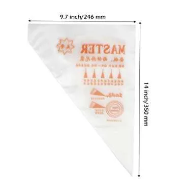 MyLifeUNIT Cream Pastry Bags - 100PCS for Icing & Decorating