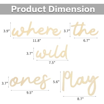 Wooden Playroom Sign Where the Wild Ones Play Kids Decor