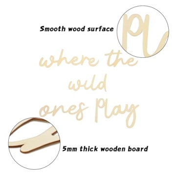 Wooden Playroom Sign Where the Wild Ones Play Kids Decor