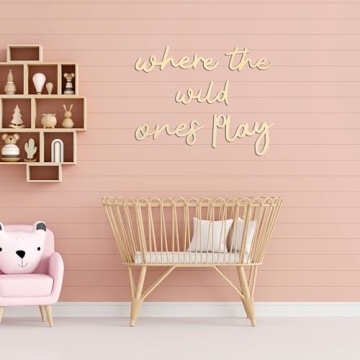 Wooden Playroom Sign Where the Wild Ones Play Kids Decor