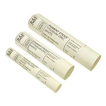 R&F Handmade Paints - Professional Oil Pigment Stick, Titanium-Zinc White, 188 ml