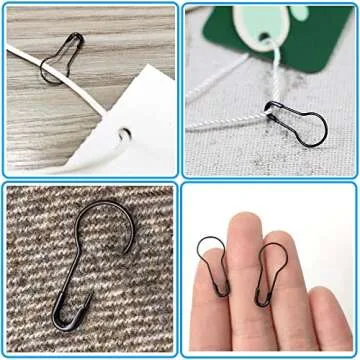 Vivixin Metal Gourd Safety Pins 200pcs, Premium Small Black Safety Pin, Bulb Calabash Tag Pins, Bulb Stitch Markers, Pear Shape Safety Pins Perfect for Clothes Crafting Knitting with Stoage Box