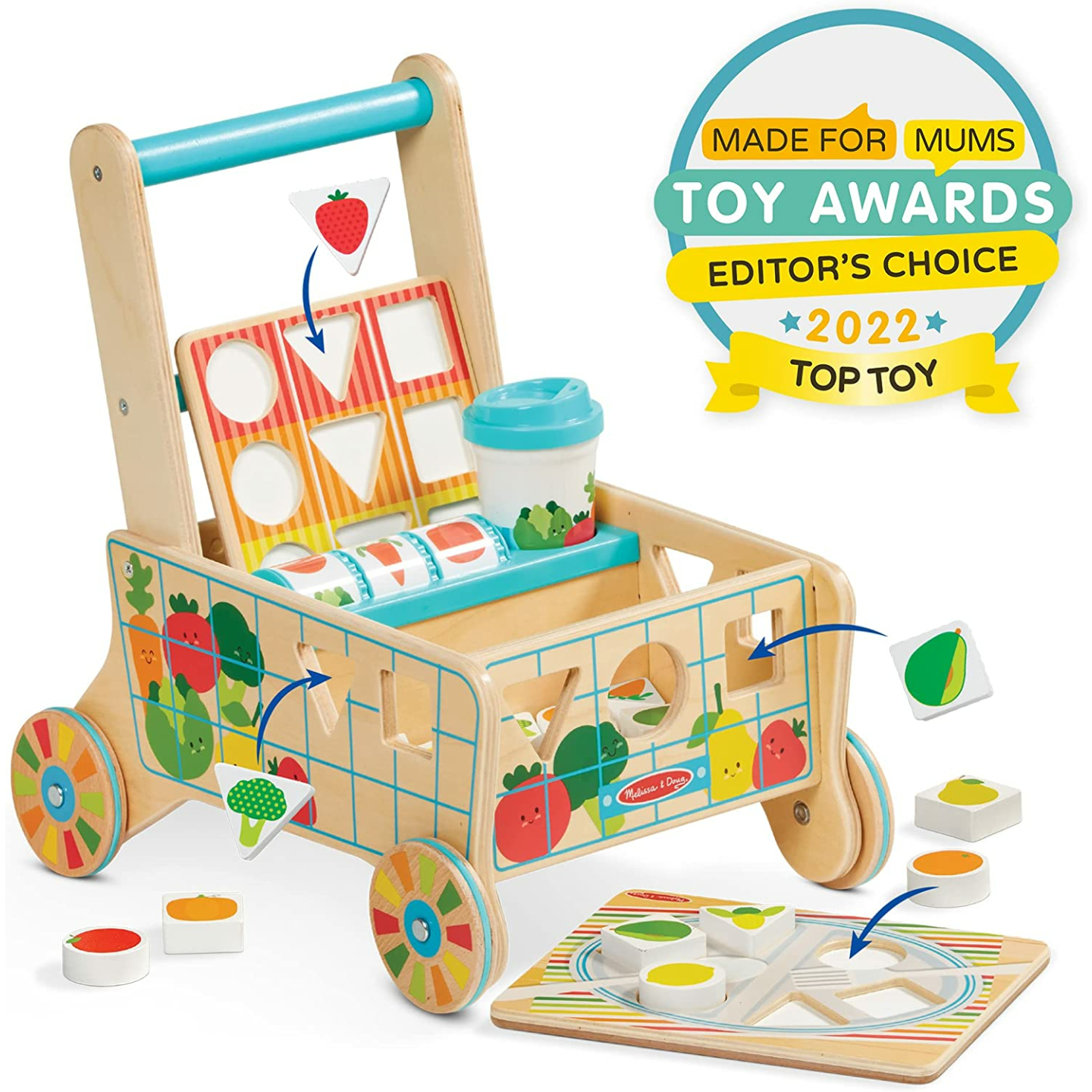 Melissa & Doug Shape Sorting Grocery Cart Toy