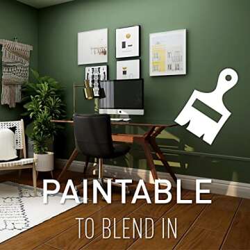 Legrand Wiremold CMK50 Cordmate II 10 Foot 12 Piece Cord Cover Kit, Organizer for Wall, Holds Up to 3 Cords or Cables, White (1 Pack)