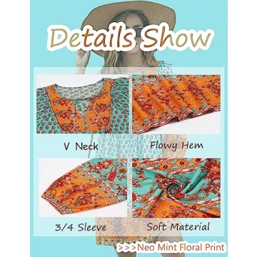 Bluetime Bohemian Summer Sundress for Casual Comfort