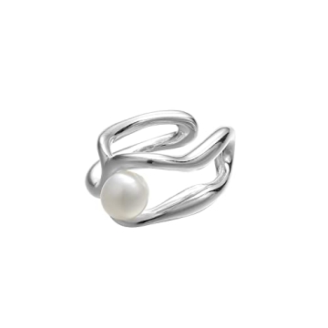 JOERPH Pearl Ear Cuffs Earrings for Women Non Piercing Sterling Silver Non Piercing Earrings Wrap Ho...