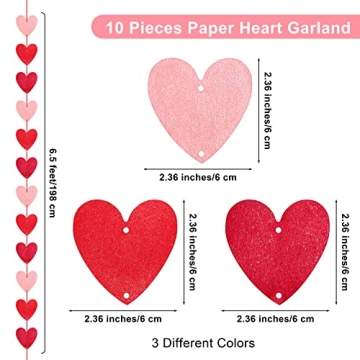 Valentine Heart Garland Banner - Romantic Decor for Any Celebration