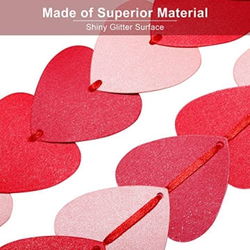 Valentine Heart Garland Banner - Romantic Decor for Any Celebration