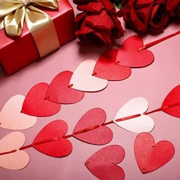 Valentine Heart Garland Banner - Romantic Decor for Any Celebration