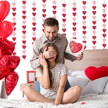 Valentine Heart Garland Banner - Romantic Decor for Any Celebration