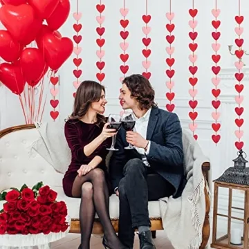 Valentine Heart Garland Banner - Romantic Decor for Any Celebration