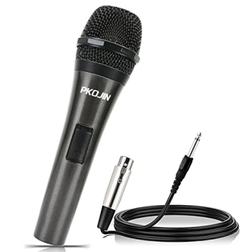 PKOJIN Dynamic Karaoke Microphone for Singing, Vocal Wired Microphone for Karaoke, Handheld Mic with...