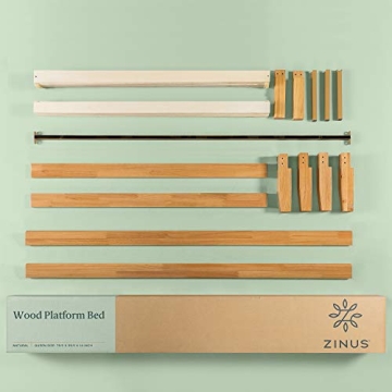 ZINUS Moiz Wood Bed Frame, Easy Assembly & Storage
