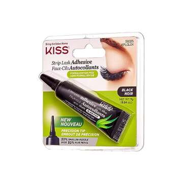 KISS Black Strip Lash Adhesive with Aloe, Dermatologist Tested, Formaldehyde Free, Non-Irritant, Con...