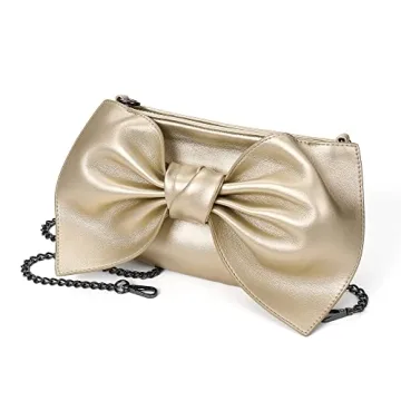Beauty Yaya Women's Elegant Oversized Wristlet Clutch Evening Purse Gold