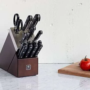 HENCKELS Classic Razor-Sharp 15-Piece Self-Sharpening Knife Set, Chef Knife, Bread Knife, German Eng...