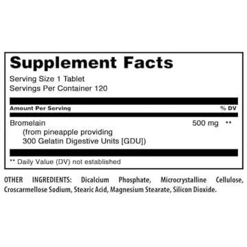 Amazing Formulas Bromelain 500 Mg 120 Tablets Supplement | Non-GMO | Gluten Free | Made in USA