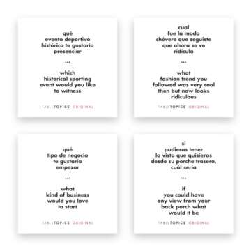 TableTopics - Original En Espanol - 135 Question Card Game to Learn Spanish & Practice Your Spanish