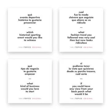 TableTopics - Original En Espanol - 135 Question Card Game to Learn Spanish & Practice Your Spanish