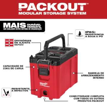 MILWAUKEE PACKOUT Compact Tool Box - Durable & Weatherproof