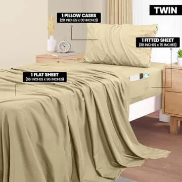 Utopia Bedding Twin Sheet Set – 3 Piece Luxurious Microfiber Bedding