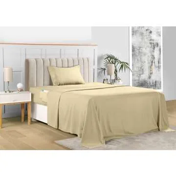 Luxury Twin Bed Sheet Set with Storage Pockets