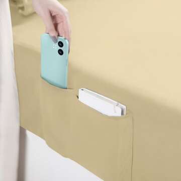 Luxury Twin Bed Sheet Set with Storage Pockets