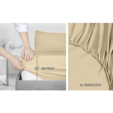 Luxury Twin Bed Sheet Set with Storage Pockets