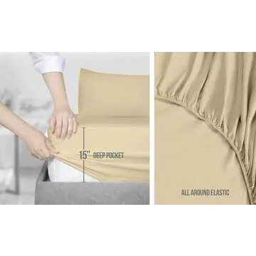 Luxury Twin Bed Sheet Set with Storage Pockets