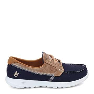 Skechers Women's Go Walk Lite-15430 Boat Shoe,navy,7.5 M US